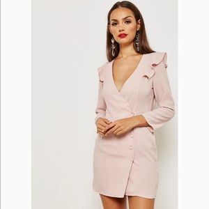 TopShop Button Wrap Mini Dress